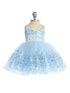 Baby Girls Sky Blue Spaghetti Strap Sequin Tulle Flower Girl Dress 6-24M - SophiasStyle.com
